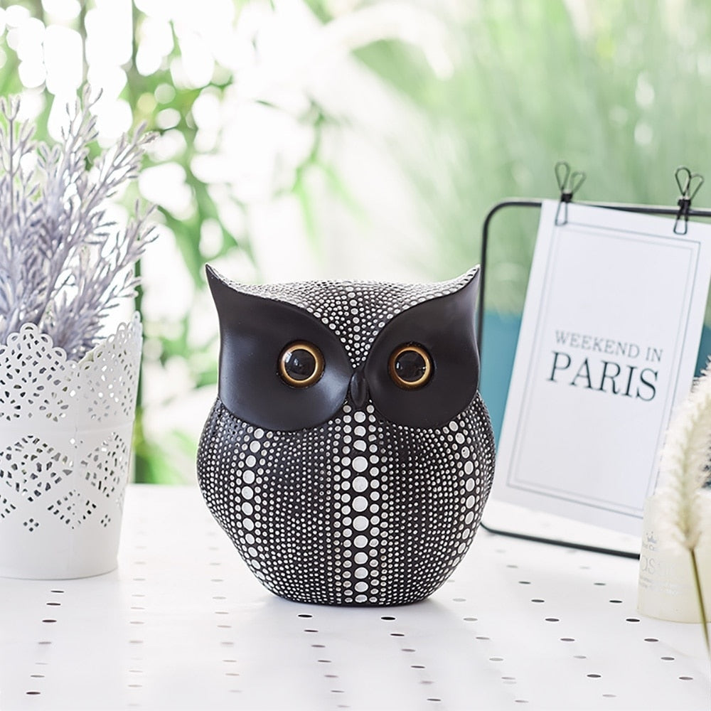 Owl Statue Living Room Decoration Accessories Desk Decoration.