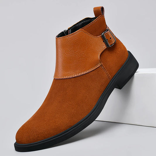 Men's Designer Chelsea Boots – Premium Leather Casual Ankle Boots, Stylish Business & Formal Shoes