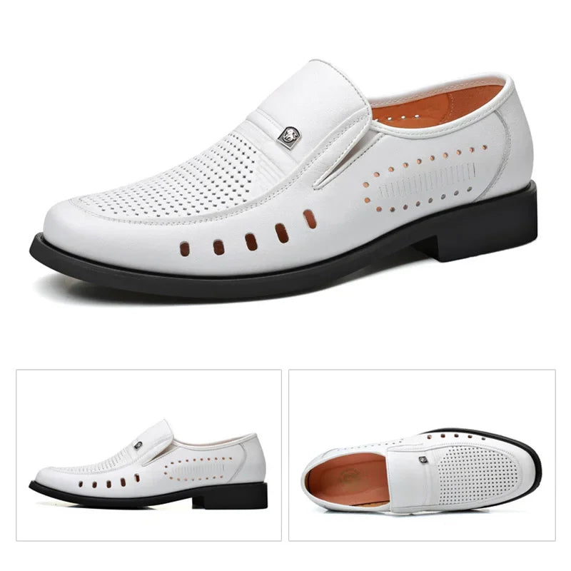 Summer Shoes Men Brogues Genuine Leather