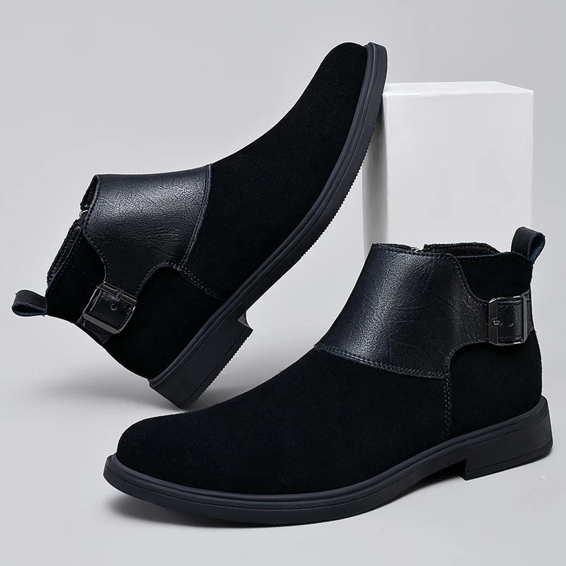 Chelsea Boots for Men Fashion Casual Leather Ankle Boots High Quality High .