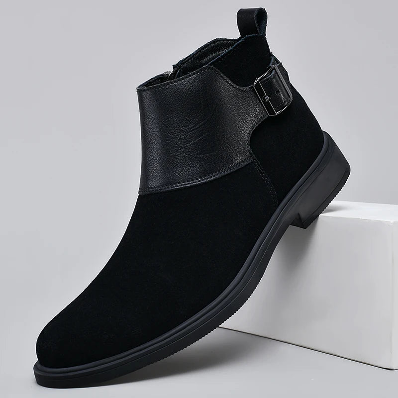 Chelsea Boots for Men Fashion Casual Leather Ankle Boots High Quality High .