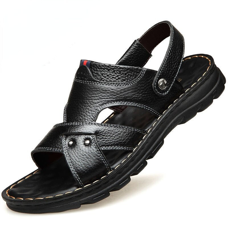 Leather Beach Sandals for Men