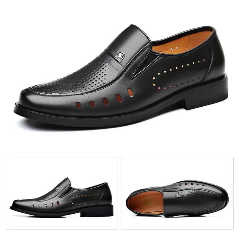 Summer Shoes Men Brogues Genuine Leather
