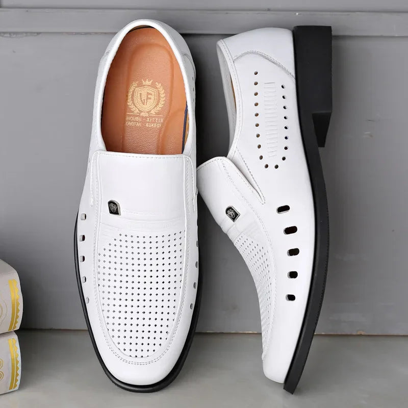 Summer Shoes Men Brogues Genuine Leather