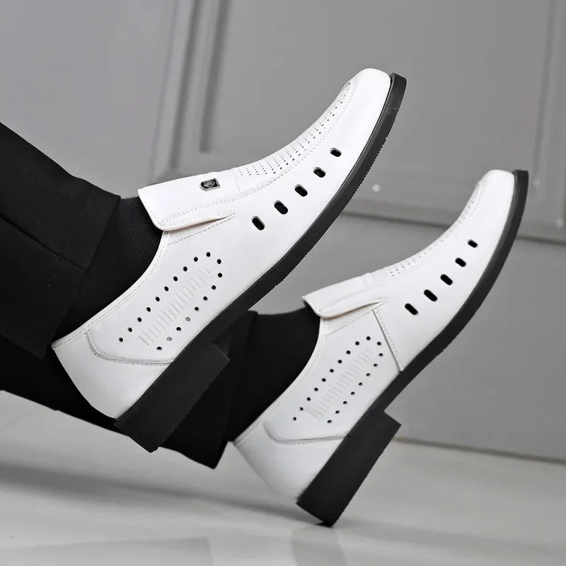 Summer Shoes Men Brogues Genuine Leather