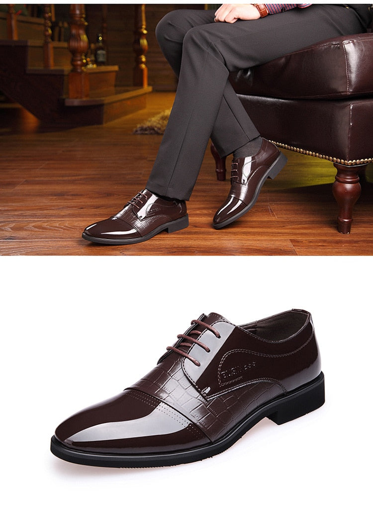 Men Leather Business Shoes.