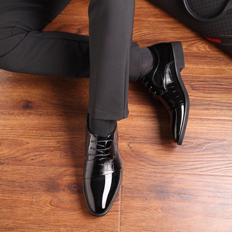 Men Leather Business Shoes.