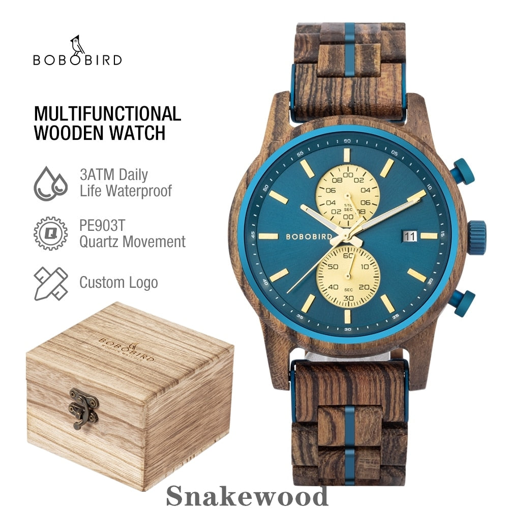 BOBO BIRD Wood Watch for Men.