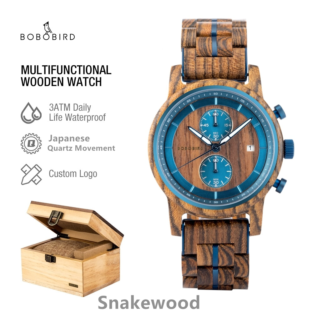 BOBO BIRD Wood Watch for Men.