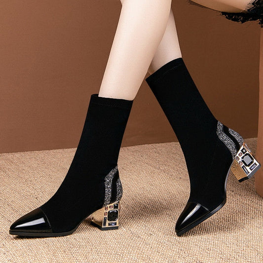 LYXLYH Slim Short Boots for Woman.